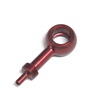 Occhiello tubi freno aeronautici 10mm Allegri dritto lungo alluminio rosso