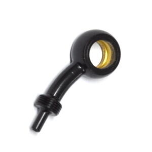 Occhiello inclinato 25° M10 laterale  acciaio nero