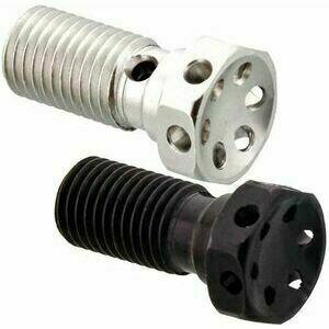 Bullone forato M10x1.25 singolo testa alleggerita alluminio nero