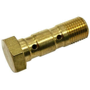 Bullone forato M10x1.25 doppio testa piatta acciaio oro