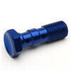 Tornillo banjo M10x1.25 doble cabeza plana alu azul