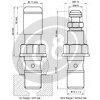 Bullone forato M10x1 singolo alluminio grigio con spurgo grigio - Foto 2