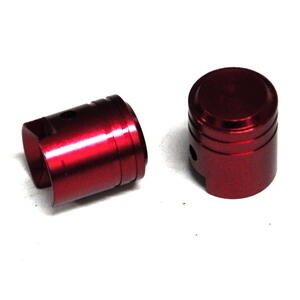 Coppia tappi valvole pneumatici pistoni rosso