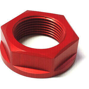 Dado cannotto di sterzo M24x1.5 alluminio rosso