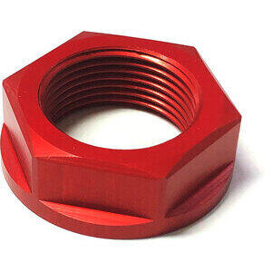 Dado canotto di sterzo M24x1.5 alluminio rosso