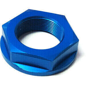 Dado cannotto di sterzo M28x1 alluminio blu