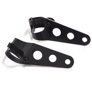 Headlight bracket side mounting Bobber black pair