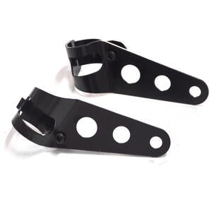 Soporte de faro montaje lateral Bobber negro par