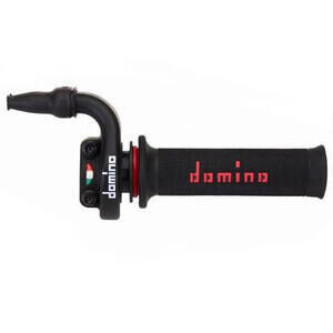 Comando gas 22mm bicavo desmo Tommaselli KRR nero manopole nere