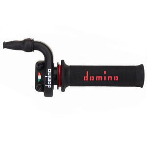 Comando gas 22mm bicavo desmo Tommaselli KRR nero manopole nere