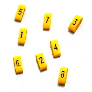 Numeri cavi candela 7mm giallo kit 8pz