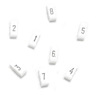 Numeri cavo candela 7mm bianco kit 8pz