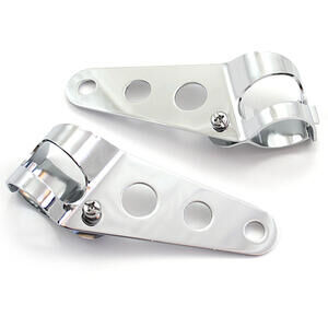 Headlight bracket side mounting Bobber chrome pair