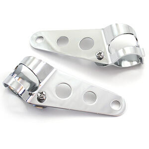 Soporte de faro lateral Bobber cromo par