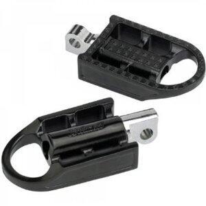 Coppia pedalini poggiapiedi per Harley-Davidson BiltWell Mushman guidatore/passeggero nero