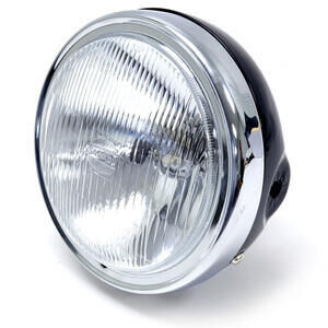 Halogen headlight Honda CB 900 F OEM Replica black rim chrome