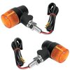 Coppia frecce alogene K&S Retro con luce posizione nero