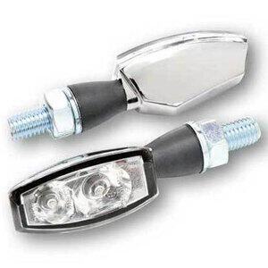 Coppia frecce led Highsider Blaze cromo con fanalino posteriore