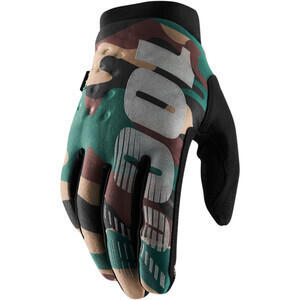 Guanti 100% Brisker nero camouflage