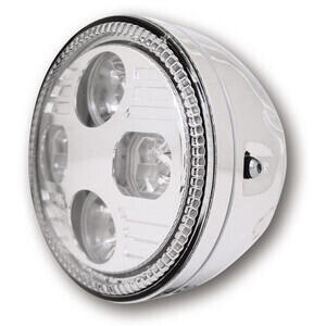 Faro anteriore 5.3/4'' Highsider Cafe Racer full led cromo