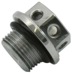 Engine oil bolt M20x1.5 alloy grey