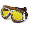 Maschera moto Bandit Classic marrone lenti giallo