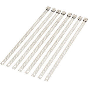 Set 8 fascette acciaio 205mm grigio