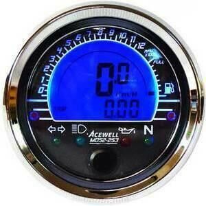 Strumento elettronico multifunzione AceWell MD52-253 corpo nero ghiera cromo
