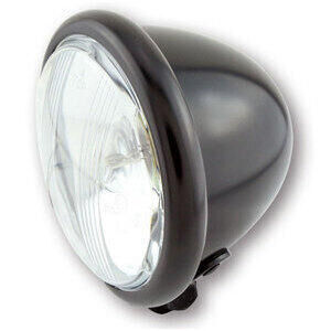 Faro anteriore 4.5\'\' Bates Style alogeno attacco basso nero opaco lente rigata
