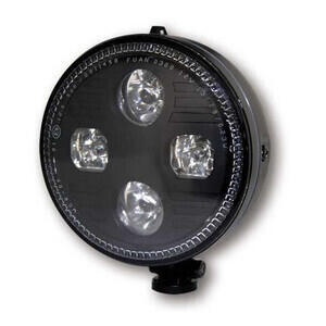 Faro anteriore 5.3/4'' Highsider Cafe Racer full led attacco basso nero opaco