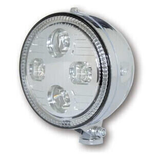 Faro anteriore 5.3/4\'\' Highsider Cafe Racer full led attacco basso cromo