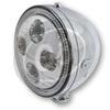 Faro anteriore 5.3/4'' Highsider Cafe Racer full led attacco basso cromo - Foto 6