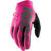 Guanti moto 100% Brisker rosa/nero