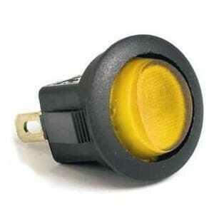 Interruttore a pressione on-off 23mm illuminato giallo