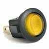Interruttore a pressione on-off 23mm illuminato giallo