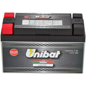 Batteria litio Li-Ion Unibat X-Racer eXtra ULT2 12V-300A, 5Ah