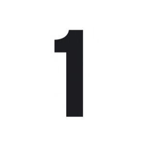 Set 3 pieces small adhesive numbers 1 black