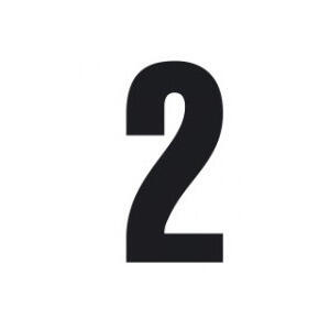 Set n.3 numeri adesivi piccoli 2 nero