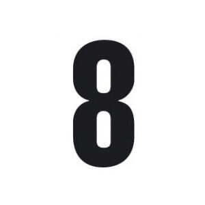 Set 3 pieces small adhesive numbers 8 black