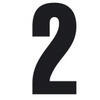 Set 3 pieces big adhesive numbers 2 black