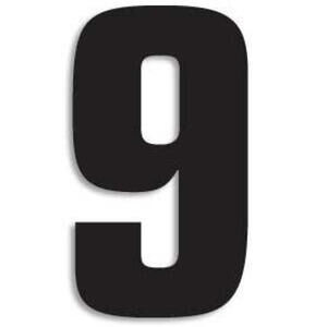 Set 3 pieces big adhesive numbers 9 black