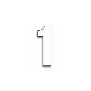 Set 3 pieces big adhesive numbers 1 white