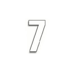 Set n.3 numeri adesivi grandi 7 bianco