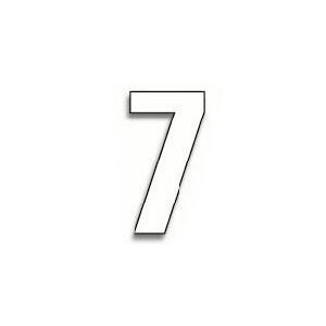 Set n.3 numeri adesivi piccoli 7 bianco