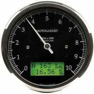 Strumento elettronico multifunzione Motogadget ChronoClassic Tacho 10K nero ghiera lucida