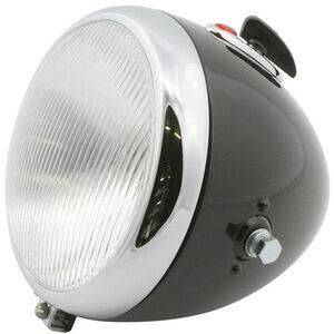 Faro anteriore 5.3/4\'\' CEV Replica alogeno nero ghiera cromo