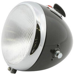 Faro anteriore alogeno 5.3/4'' CEV Replica nero ghiera cromo