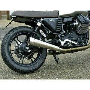 Coppia finali di scarico per Moto Guzzi V 7 i.e. Mistral conico corto lucido