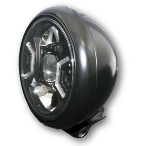 Faro anteriore 7'' Highsider Type2 full led attacco basso nero opaco