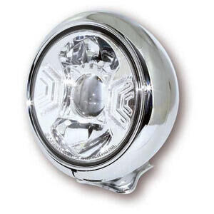 Faro anteriore 7'' Highsider Type2 full led attacco basso cromo
